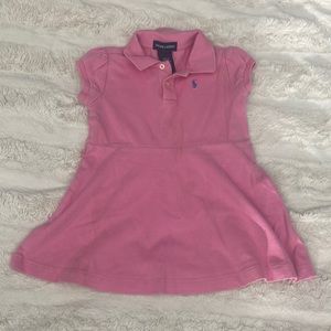 LITTLE GIRLS RALPH LAUREN PINK POLO DRESS